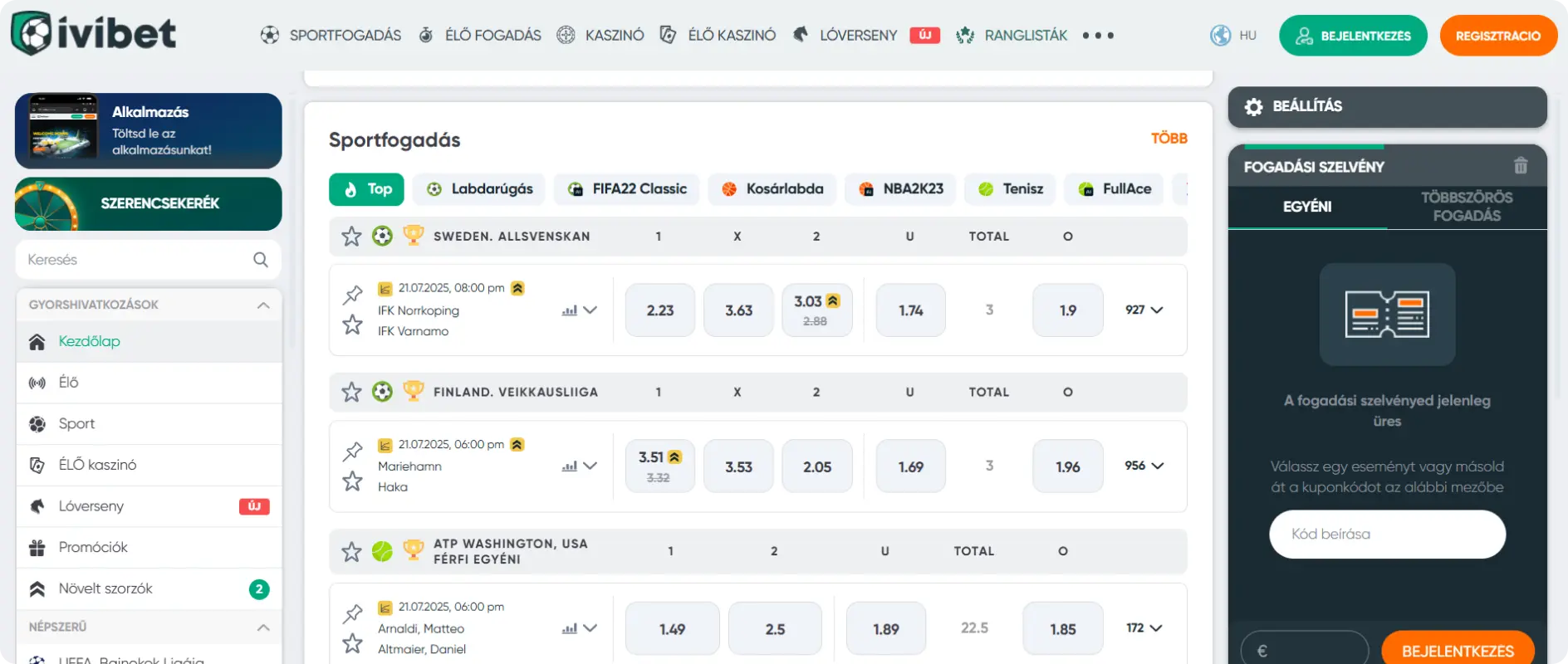 IviBet sportfogadás